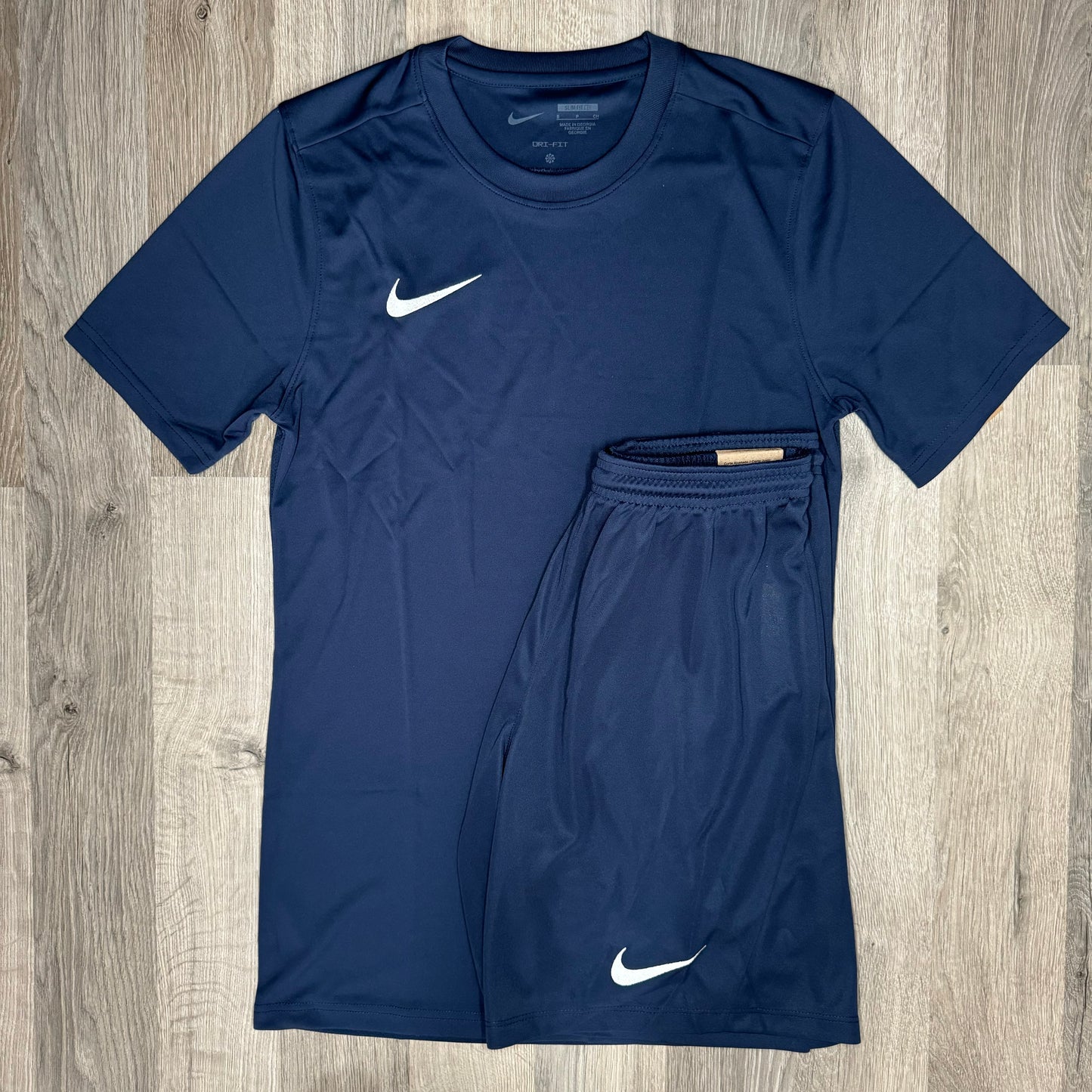 Nike Dri Fit Set - Tee & Shorts - Navy (Junior)