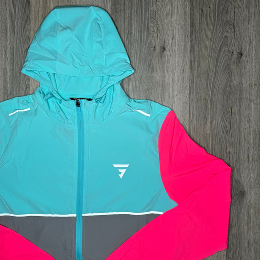 GRIID Ventus Windrunner Platinum Grey / Sky Blue / Pink