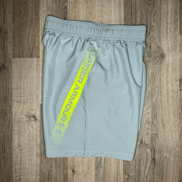 Under Armour Graphic Woven Shorts Light Grey Volt