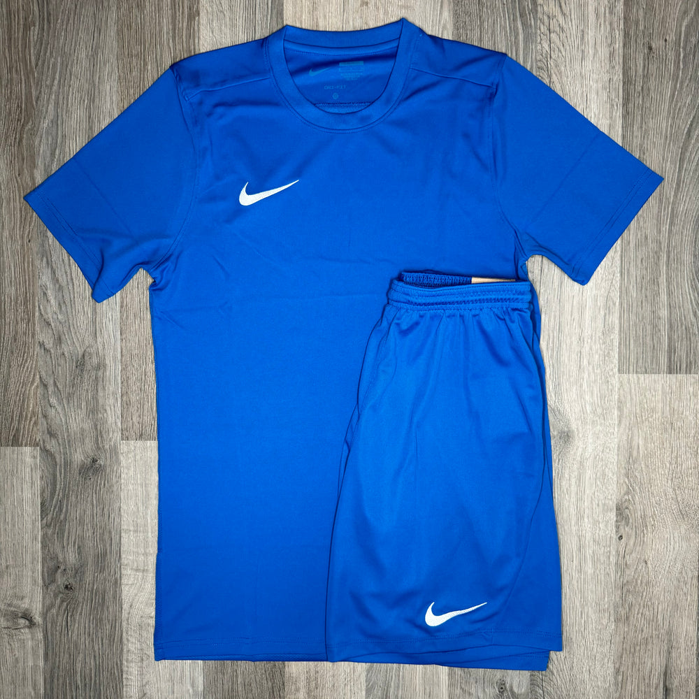Nike Dri Fit Set - Tee & Shorts - Royal Blue
