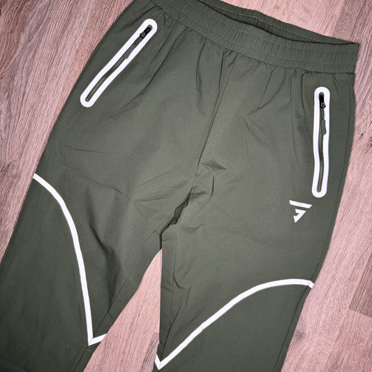 GRIID Reflective Joggers - Khaki/Forest Green