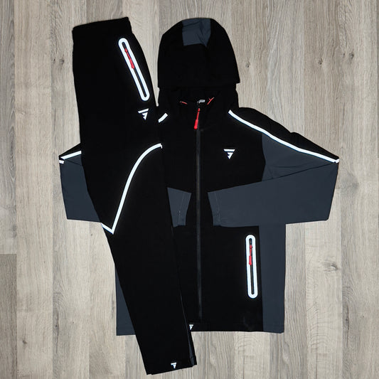 GRIID Reflect Tracksuit  - Black / Red (Junior)