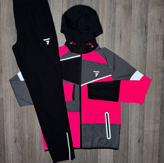 Griid Panel Set - Windrunner & Bottoms - Pink / Black