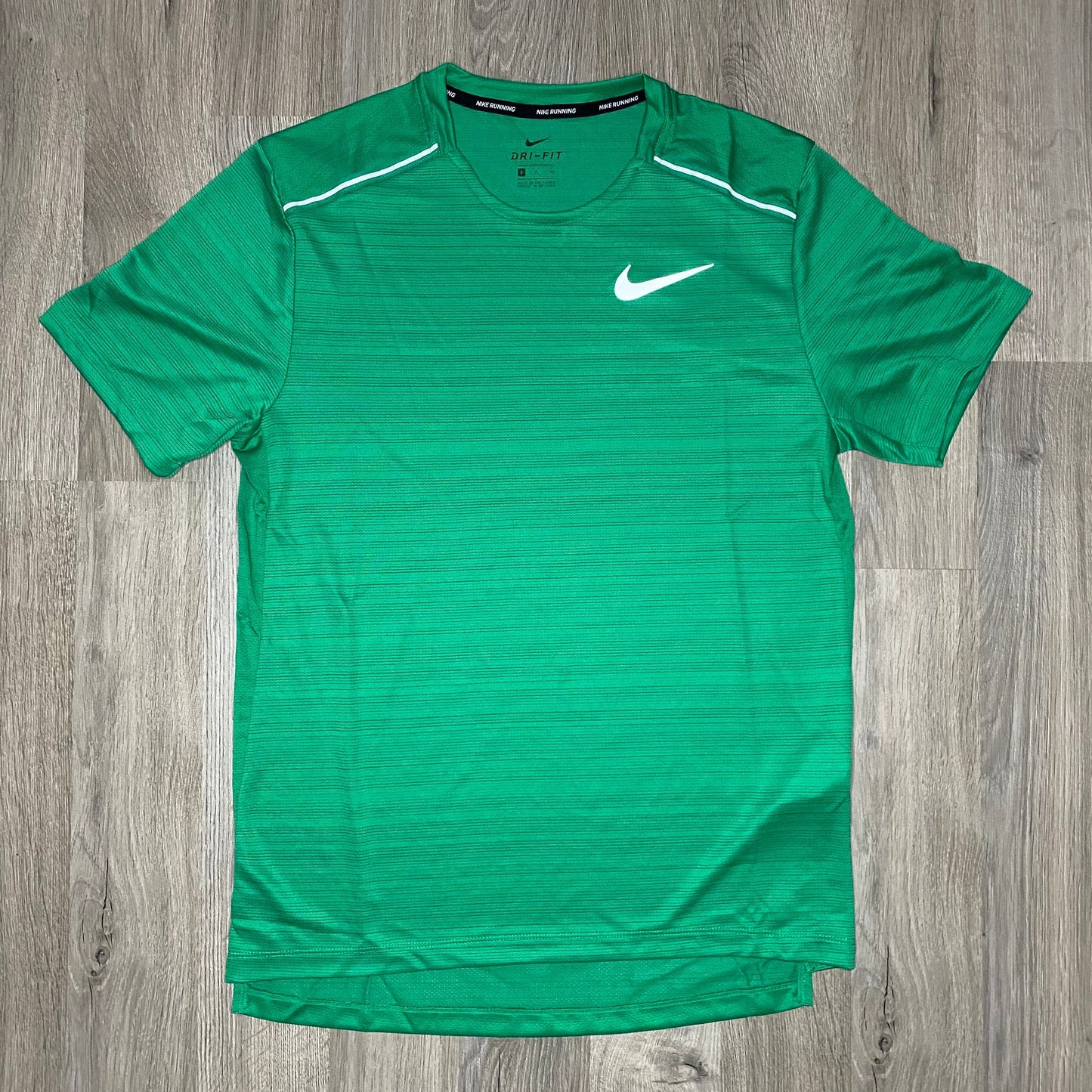 Nike Miler & Challenger Set - Tee & Shorts - Green / Grey