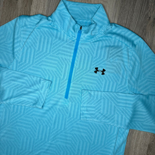 Under Armour Vent Geotessa Tech Half Zip - Sky Blue