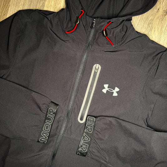 Under Armour Vanish Woven Jacket - Black / Red