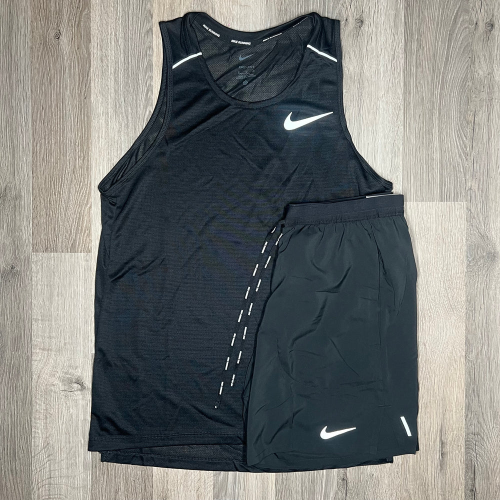 Nike Miler / Flex Set - Vest & Shorts - Black