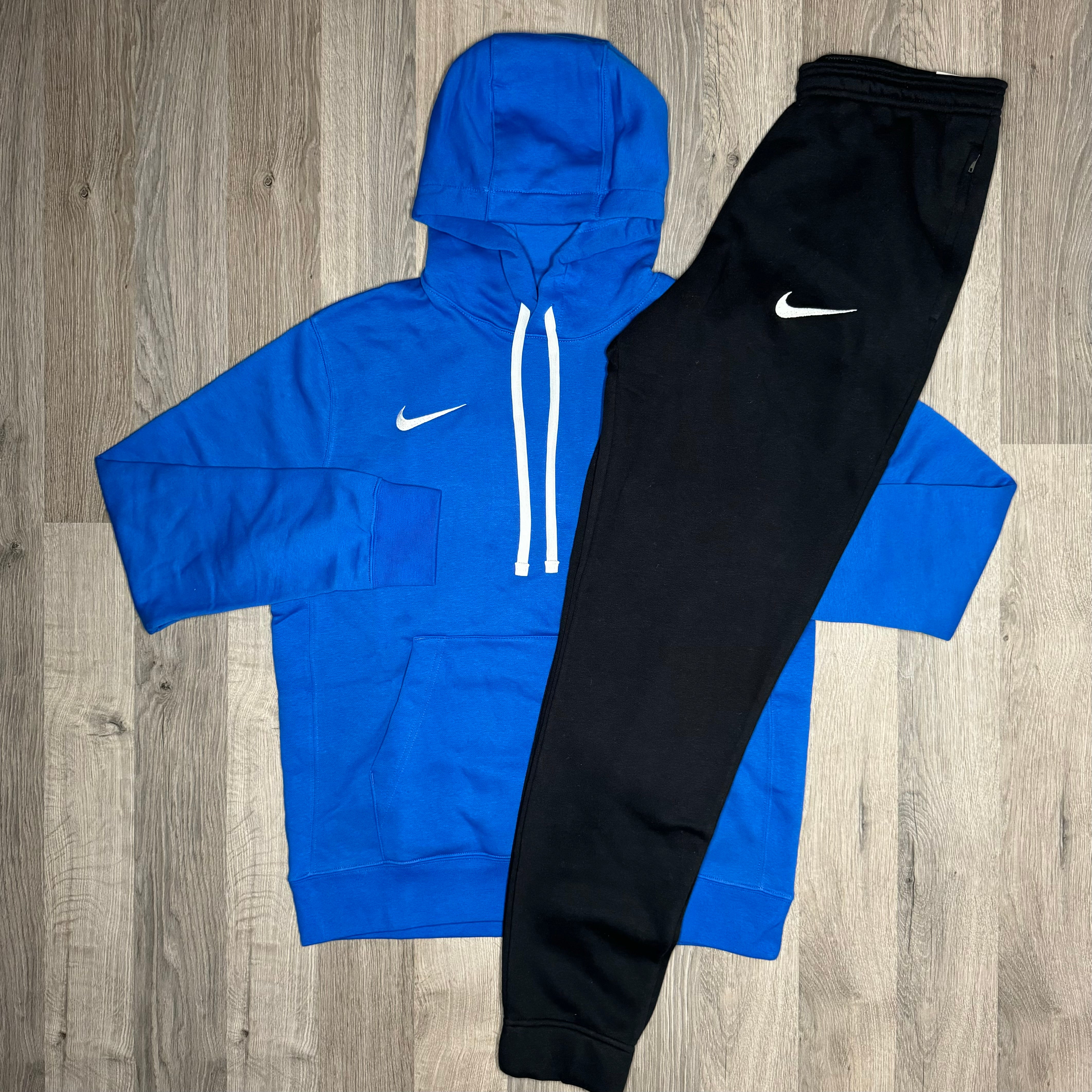 Nike Park Hoodie Joggers Set Royal Blue Black Junior RESTOCK3D