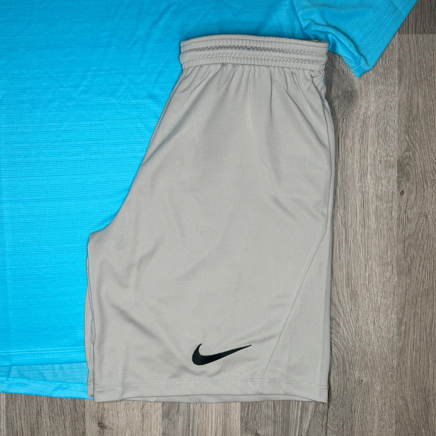 Nike Miler & Dri Fit Set - Tee & Shorts - Baltic Blue / Grey