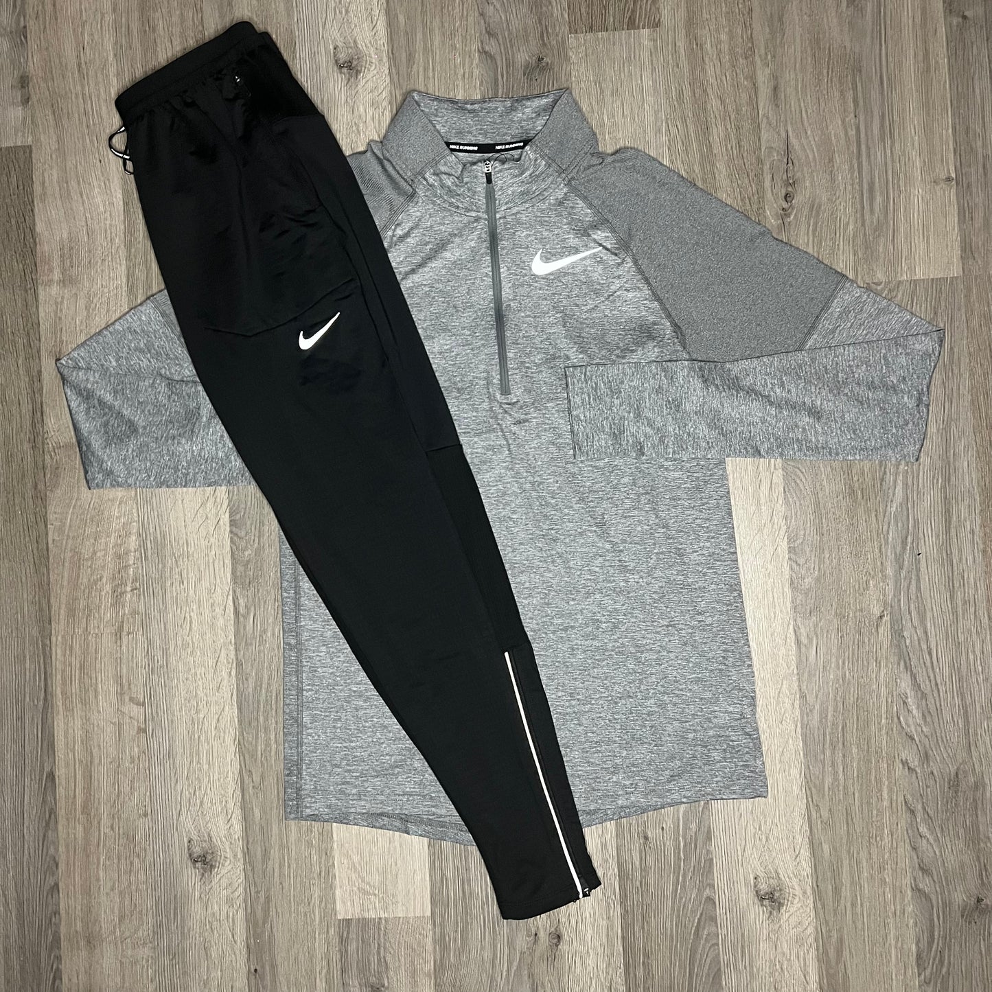 Nike Element 2.0 / Phenom Elite Set - Half Zip & Bottoms - Light Grey ...