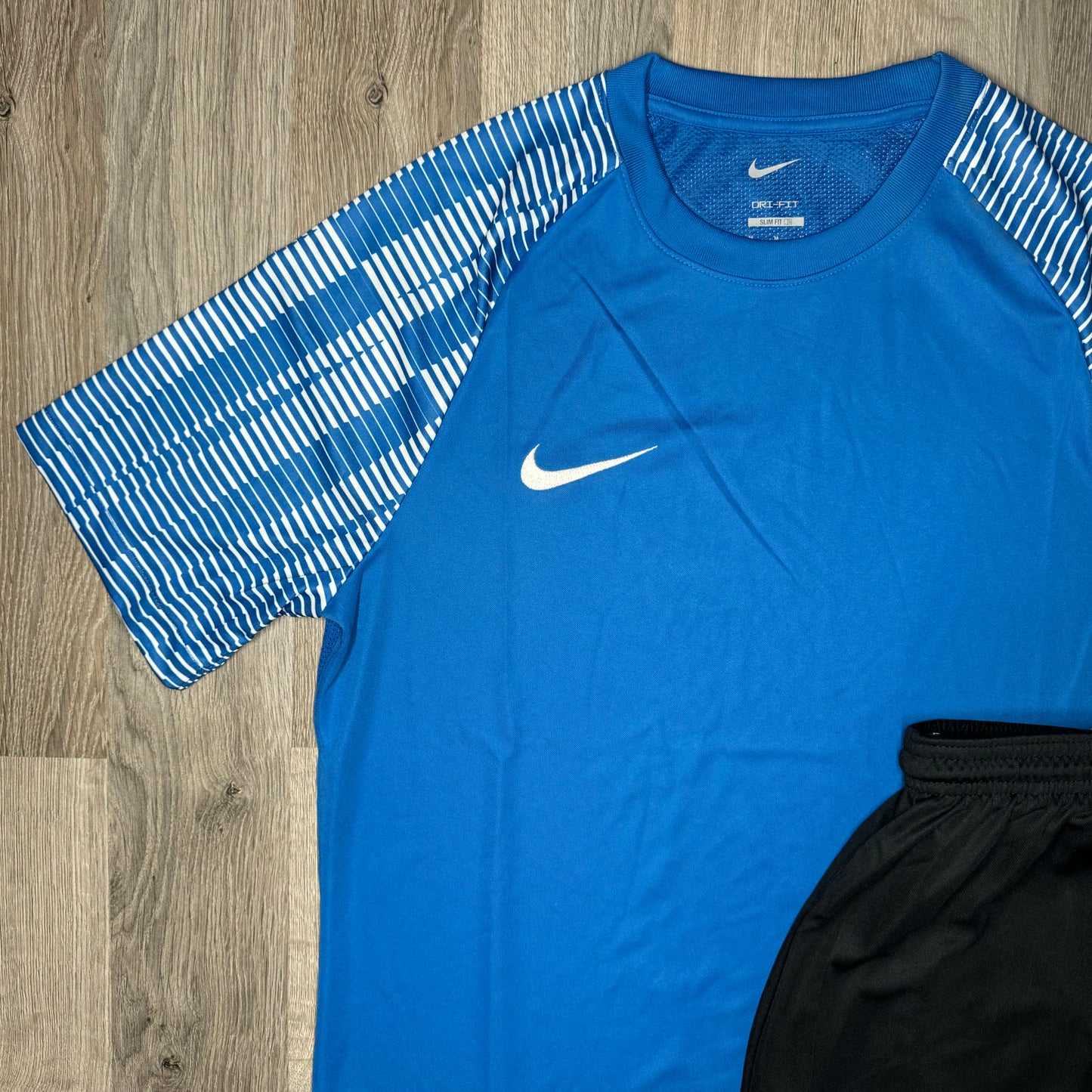 Nike Dri Fit Academy Set - Tee & Shorts - Blue / Black