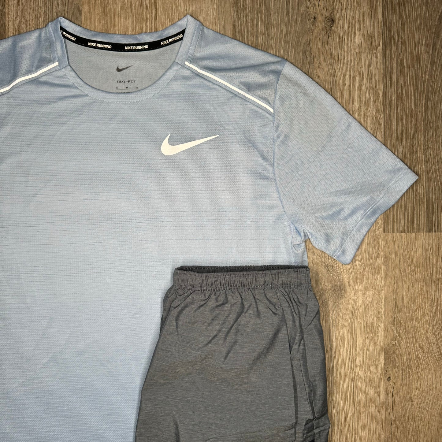 Nike Miler & Challenger Set  - Tee & Shorts - Cobalt / Obsidian Blue