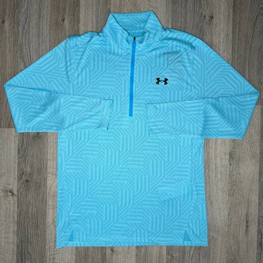 Under Armour Vent Geotessa Tech Half Zip - Sky Blue