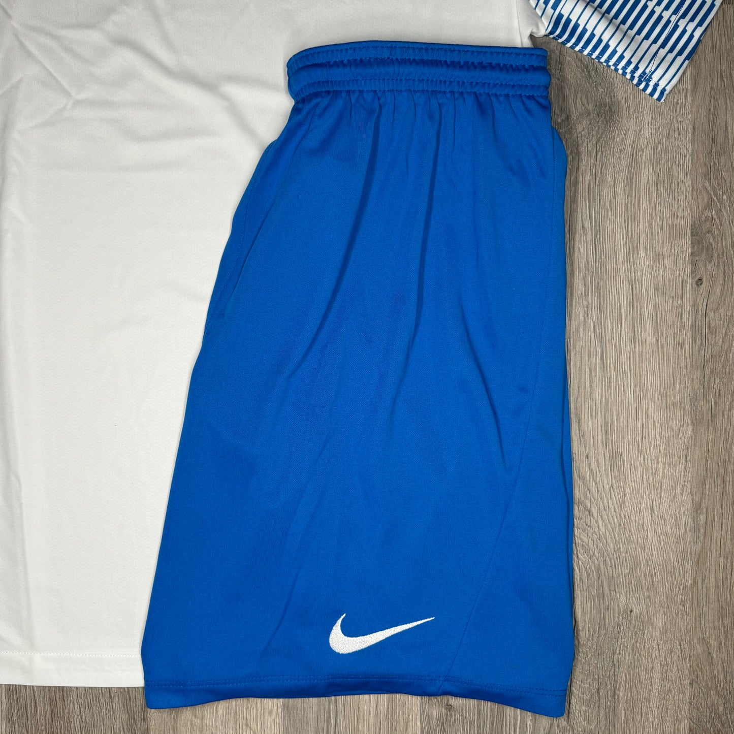 Nike Dri Fit Academy Set - Tee & Shorts - White / Blue