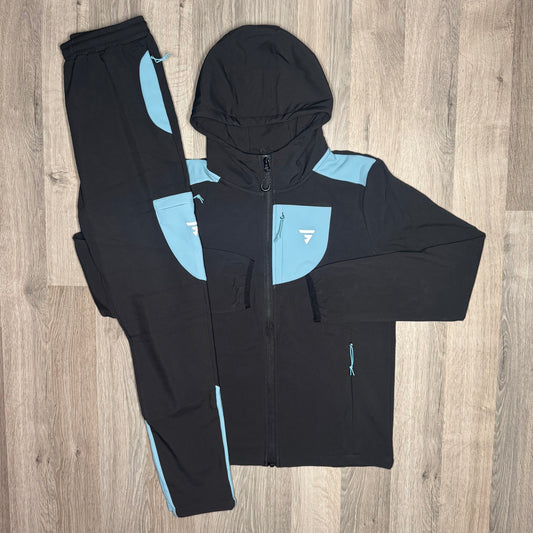 GRIID Aero Tracksuit  - Black / Blue (Junior)