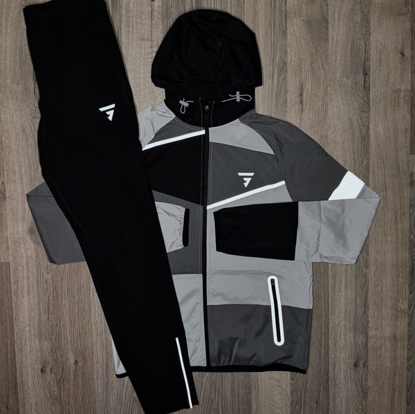 Griid Panel Set - Windrunner & Bottoms - Grey / Black