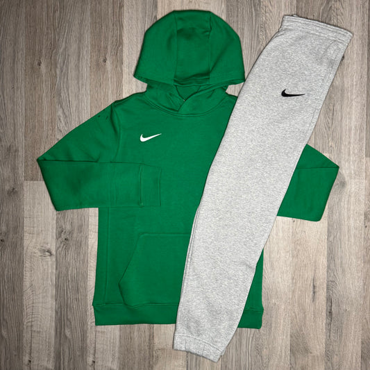 Nike Park Hoodie & Joggers Set - Green / Grey (Junior)