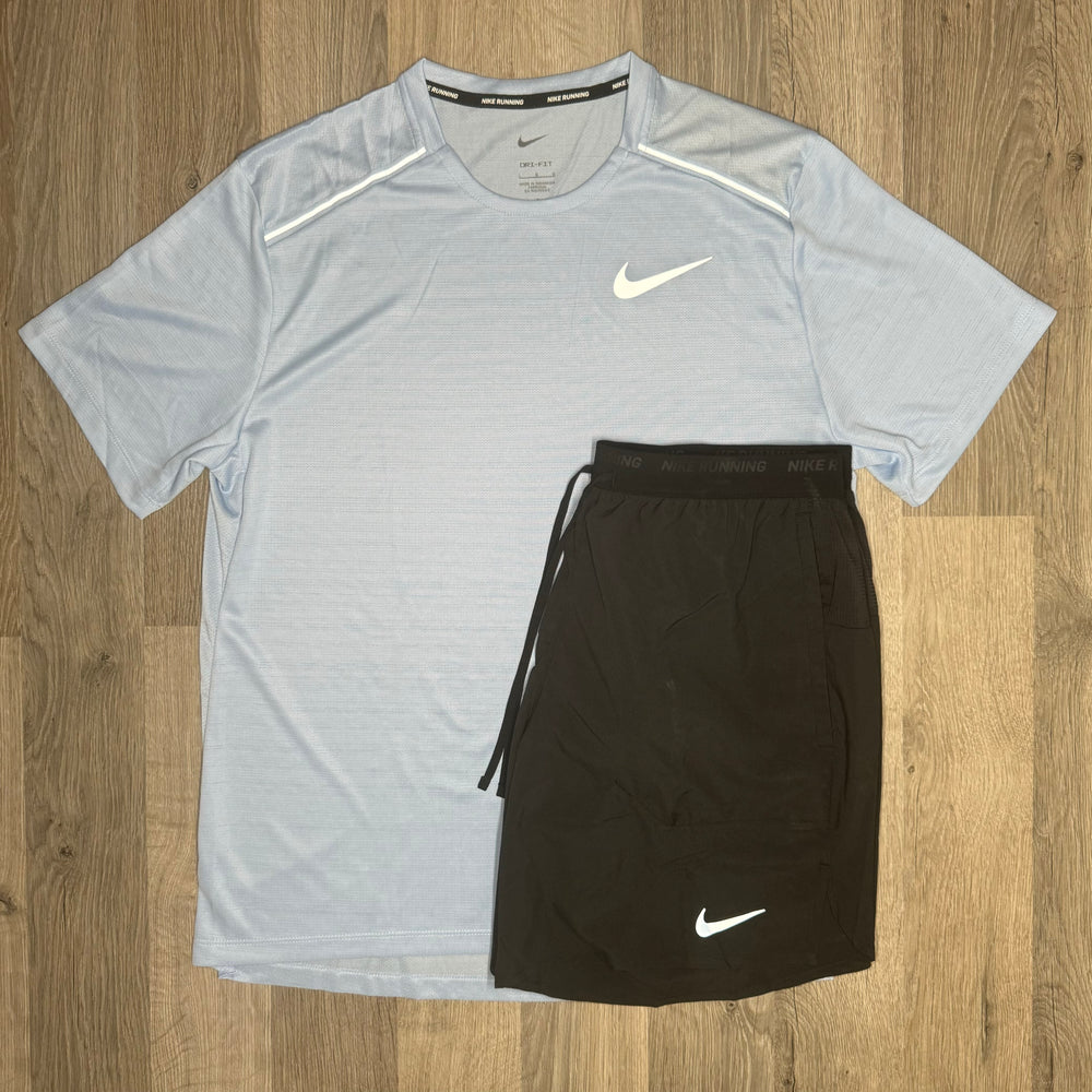 Nike Miler / Flex Stride Set - Tee / Shorts - Cobalt Blue / Black