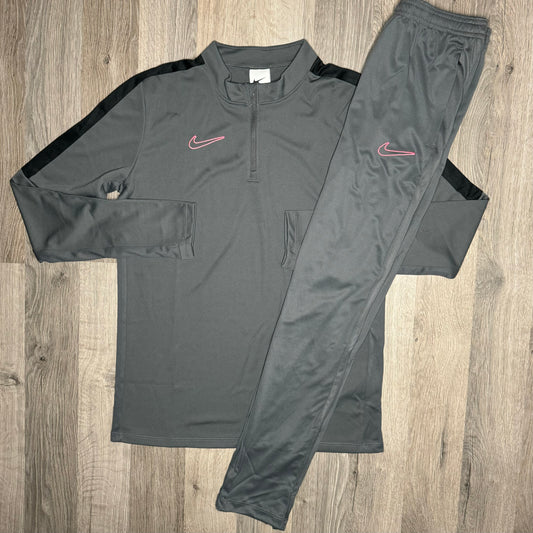 Nike Academy Pro Set - Half Zip & Joggers - Grey Pink (Junior)