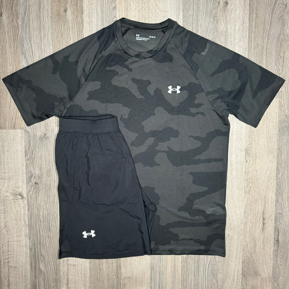 Under Armour Jacquard / Speed Stride Set - Tee & Shorts - Black / Black