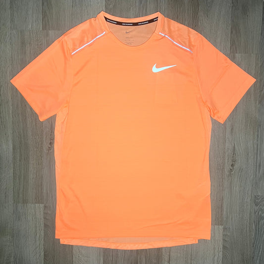 Nike Miler & Challenger Set - Tee & Shorts - Orange Pulse / Black