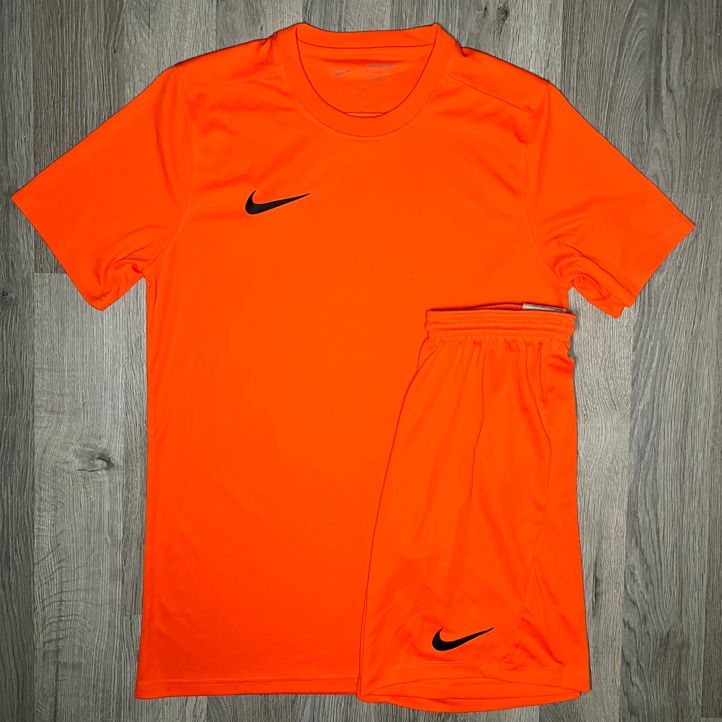 Nike Dri Fit Set - Tee & Shorts - Orange (Junior)