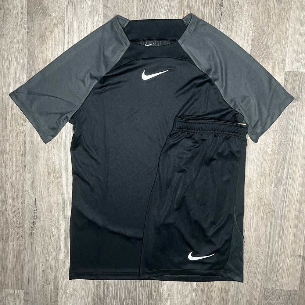 Nike Academy Set - Tee & Shorts - Black/Black (Junior)