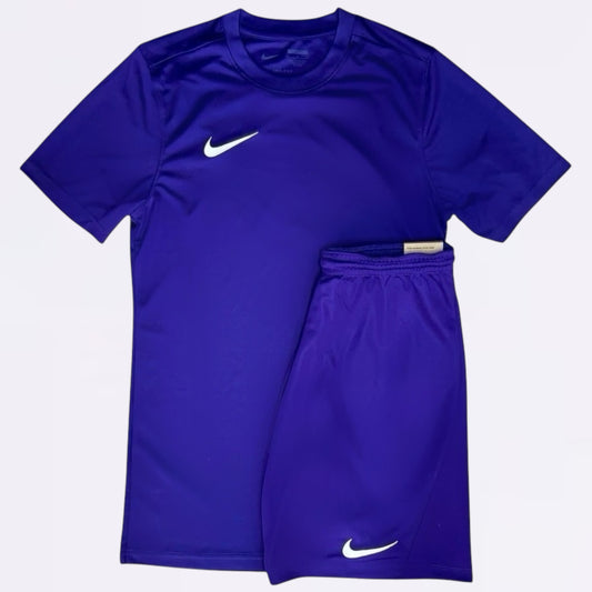 Nike Dri Fit Set - Tee & Shorts - Purple (Junior)