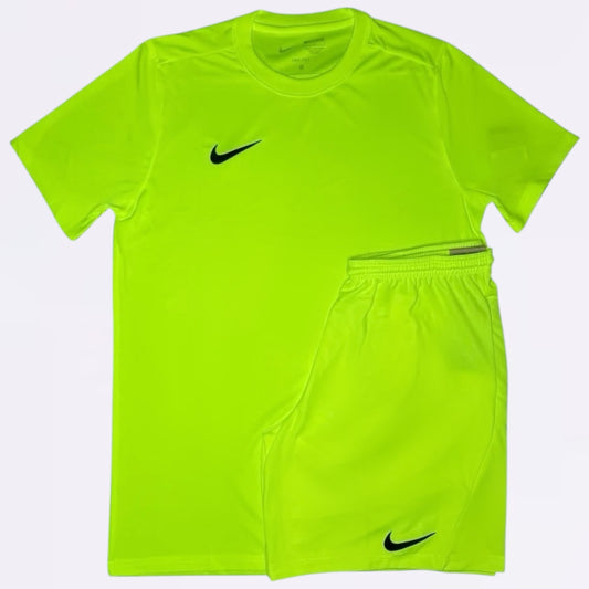 Nike Dri Fit Set - Tee & Shorts - Volt (Junior)