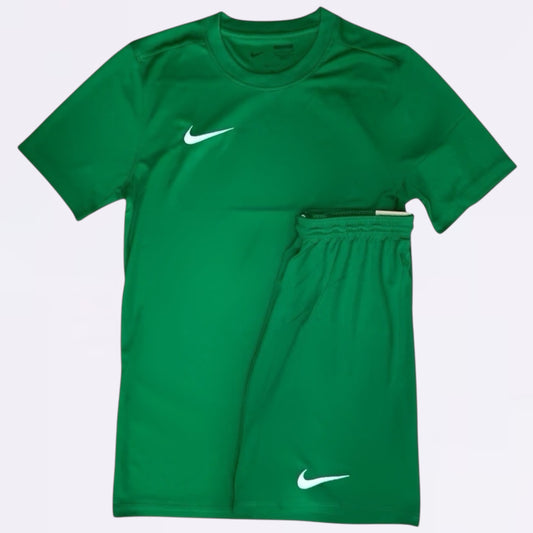 Nike Dri Fit Set - Tee & Shorts - Dark Green (Junior)