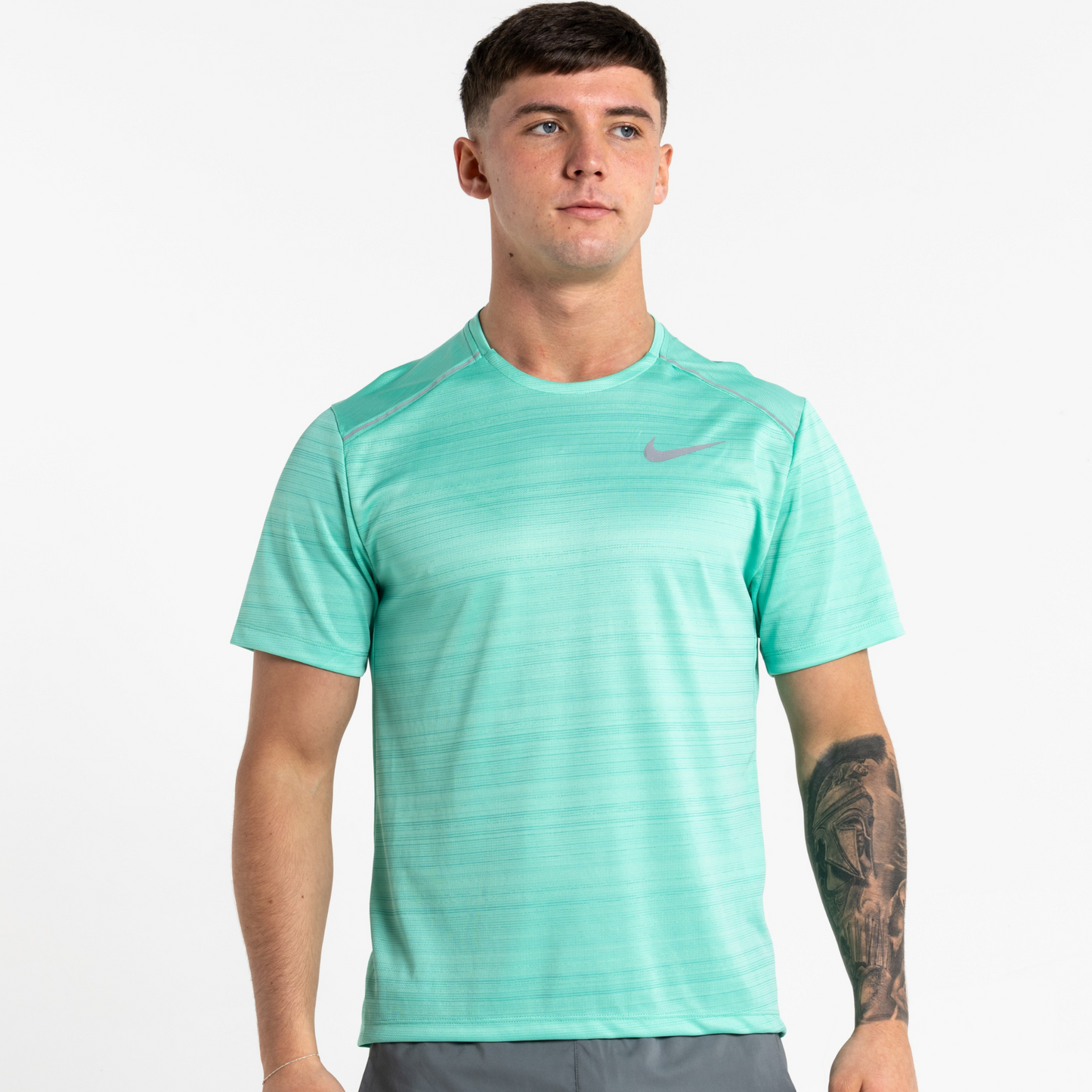 Nike Miler & Flex Stride Set - Tee & Shorts - Light Menta / Smoke Grey